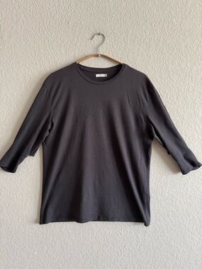 6397 Dark Grey 3/4 Sleeve Tee w/ Elbow Cutouts